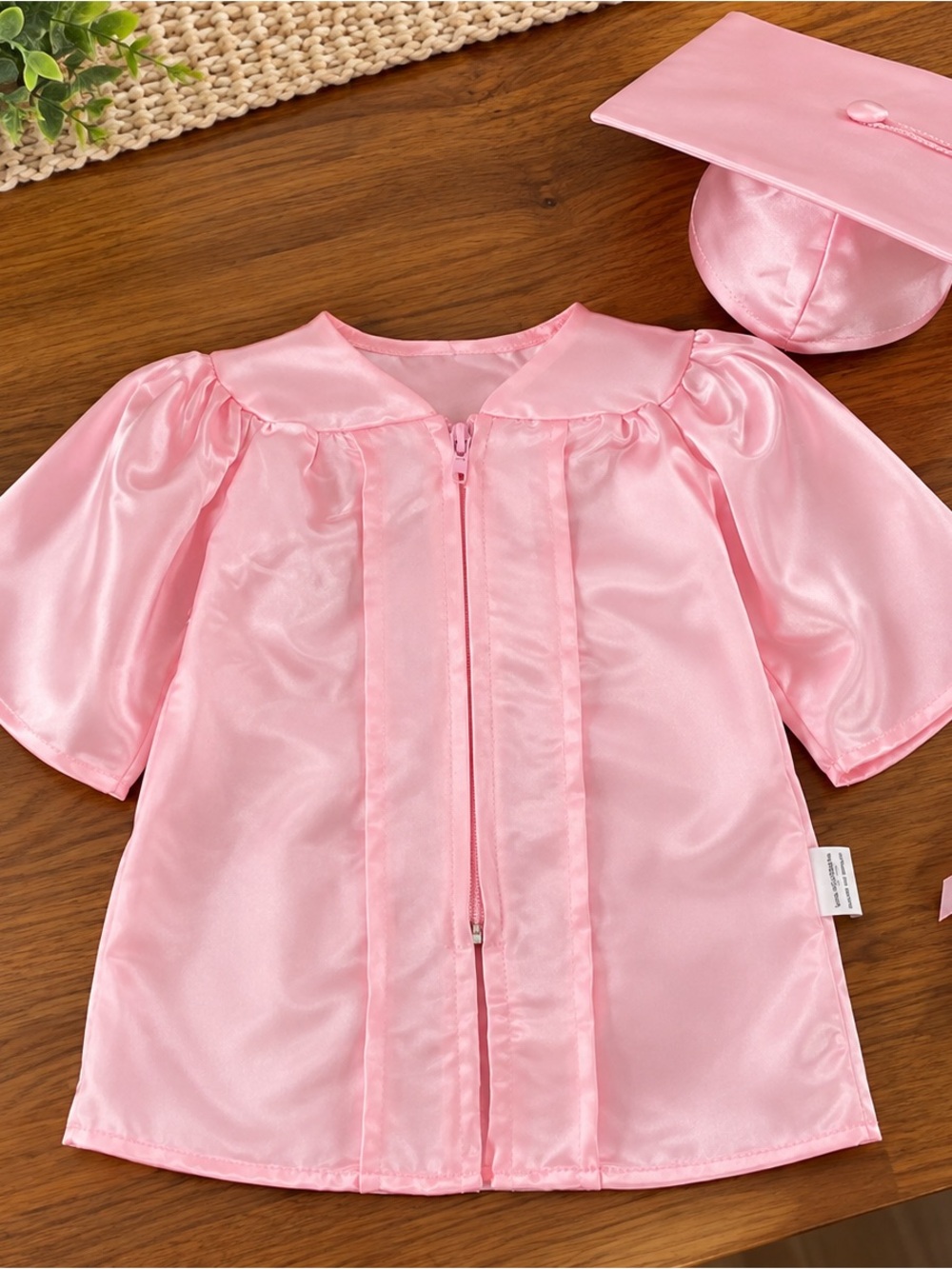 Children's Pink Graduation Gown and Cap